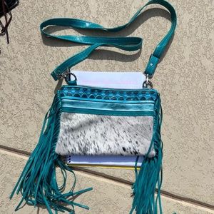 Dancing Cactus Designs Cowhide Crossbody Purse